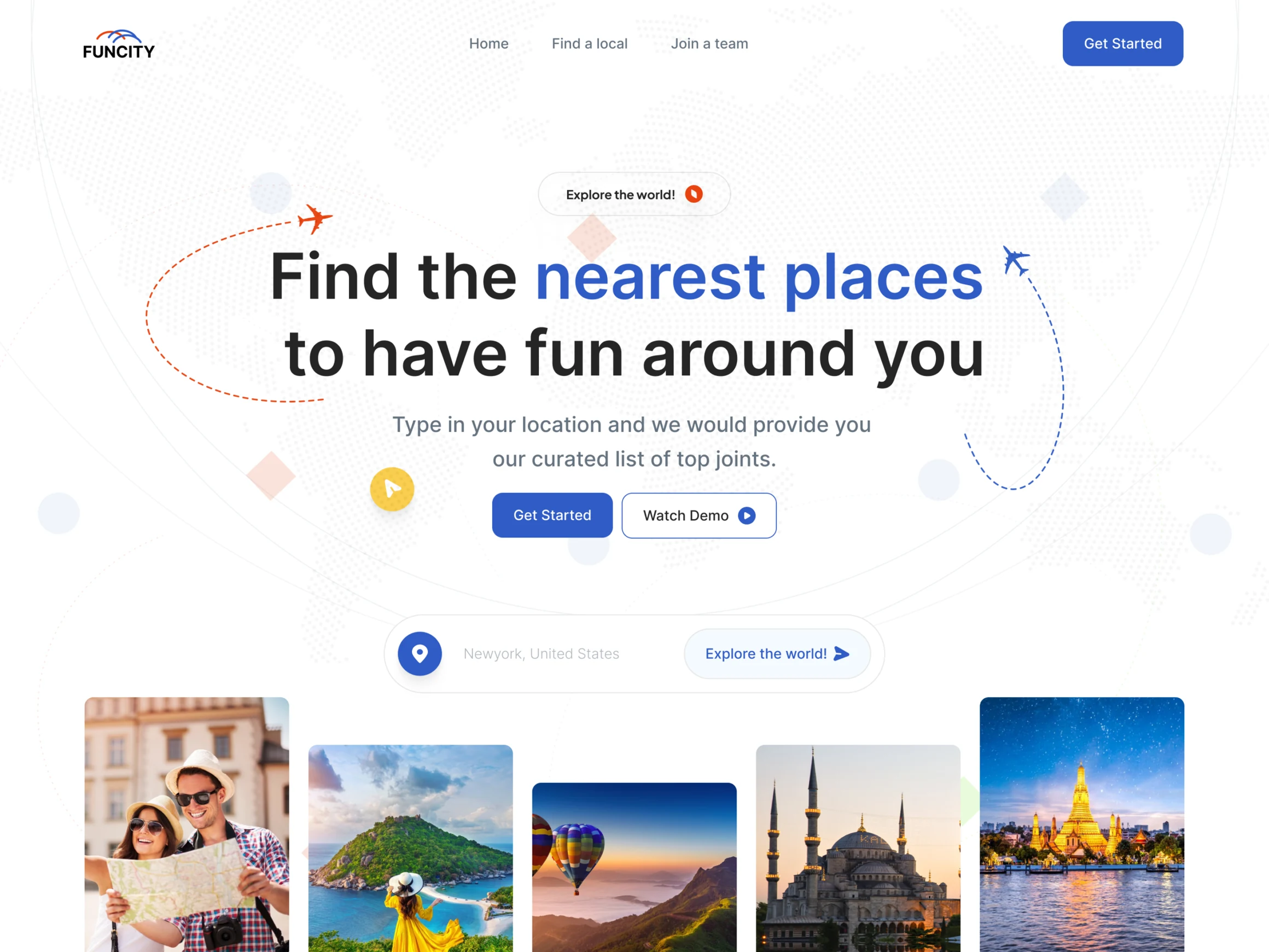 FunCity interface design